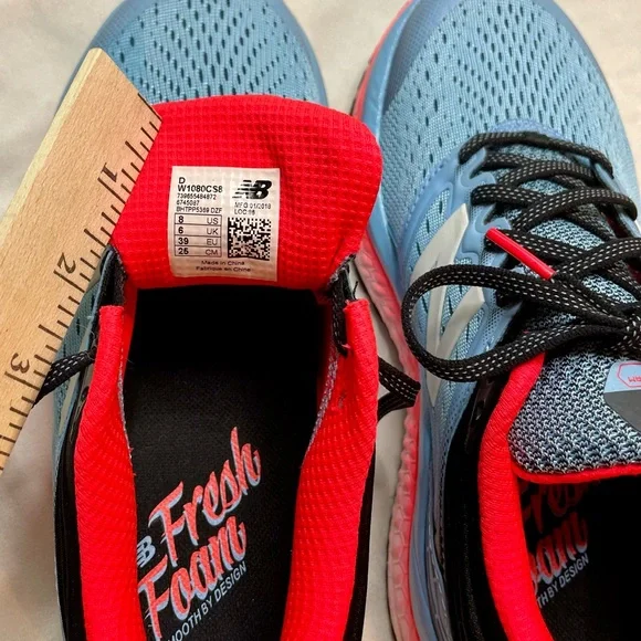 New Balance 1080v8 Blue Clear Sky W1080CS8 Sports Shoes with Breathable Mesh - Picture 2 of 14